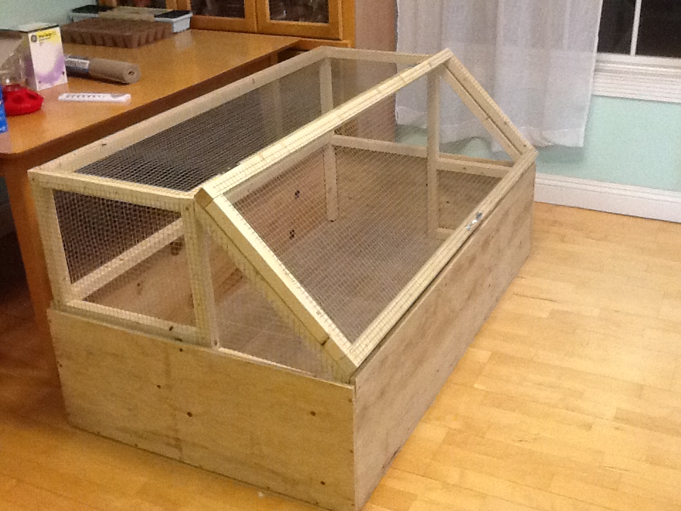 ... brooder before adding the heating light and filling with wood chips